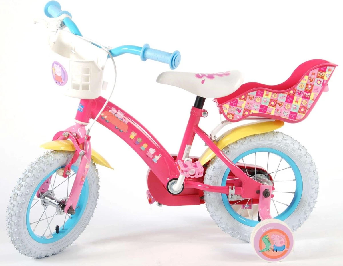 Volare Peppa Pig Kinderfiets - Meisjes - 12 Inch - Roze 14 Volare Peppa Pig Kinderfiets - Meisjes - 12 Inch - Roze - Afbeelding 14