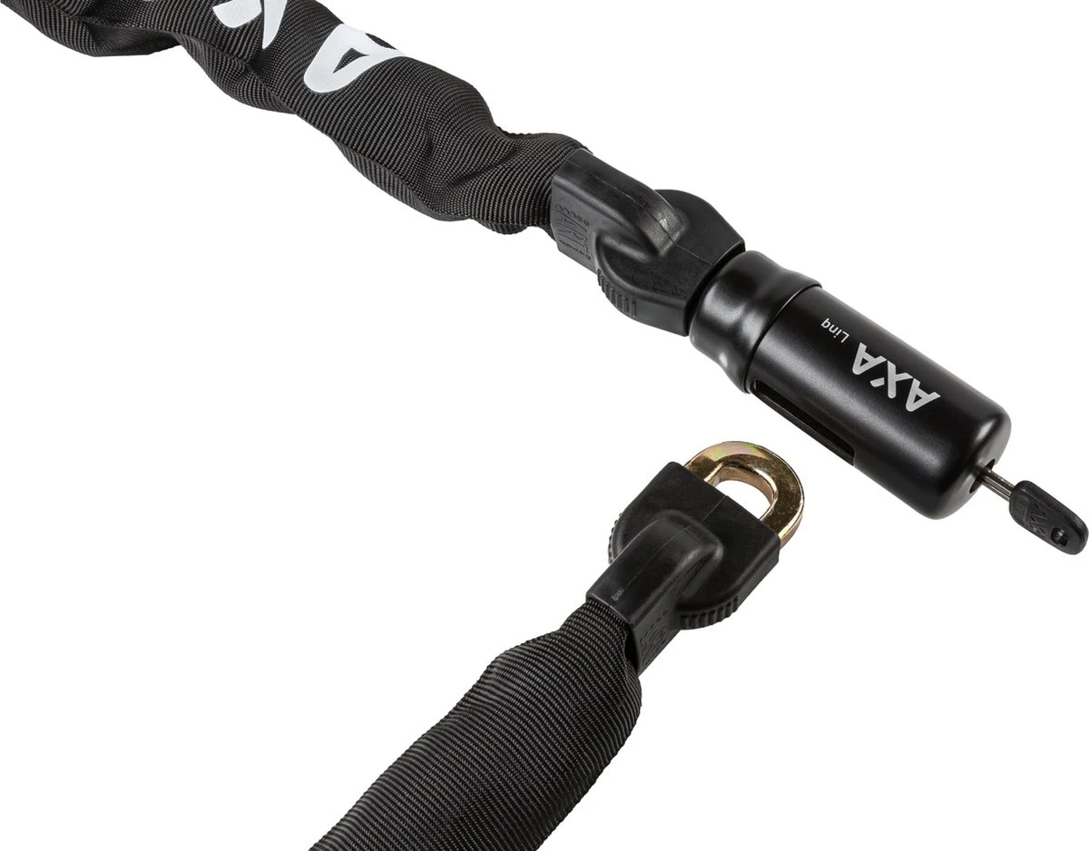 AXA Linq 180 Kettingslot - ART 2 Slot Voor Bakfietsen - Extra Dikke Schakels - 180 Cm – 9,5 Mm - Zwart 3 AXA Linq 180 Kettingslot - ART 2 Slot Voor Bakfietsen - Extra Dikke Schakels - 180 Cm – 9,5 Mm - Zwart - Afbeelding 3