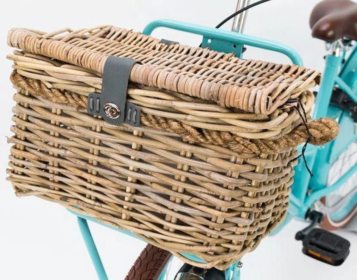 New Looxs Melbourne Medium Fietsmand Voordrager - 24 Liter - Rotan - Grijs 4 New Looxs Melbourne Medium Fietsmand Voordrager - 24 Liter - Rotan - Grijs - Afbeelding 4