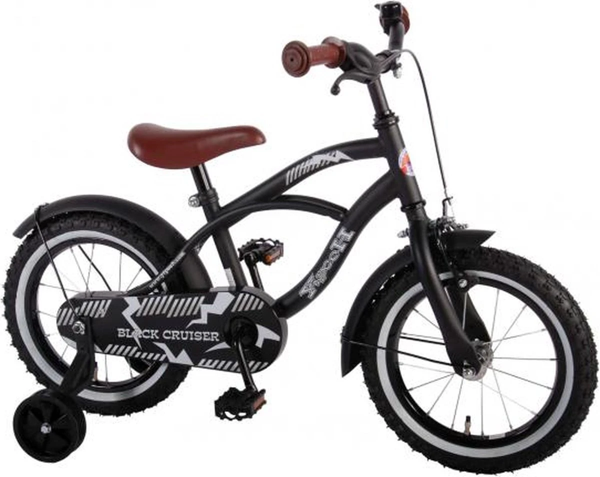 Volare Black Cruiser Kinderfiets - Jongens - 14 Inch - Zwart - 95% Afgemonteerd 12 Volare Black Cruiser Kinderfiets - Jongens - 14 Inch - Zwart - 95% Afgemonteerd - Afbeelding 12