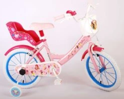 Volare Disney Princess Kinderfiets - Meisjes - 16 Inch - Roze Blauw - Twee Handremmen -Fietsen Kortingswinkel 1200x956 7