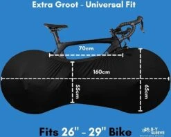 B-Y Sleeve Fietshoes T/m 29" - Fiets Beschermhoes - Racefiets Hoes - MTB - Bike Cover - Model: Black -Fietsen Kortingswinkel 1200x965