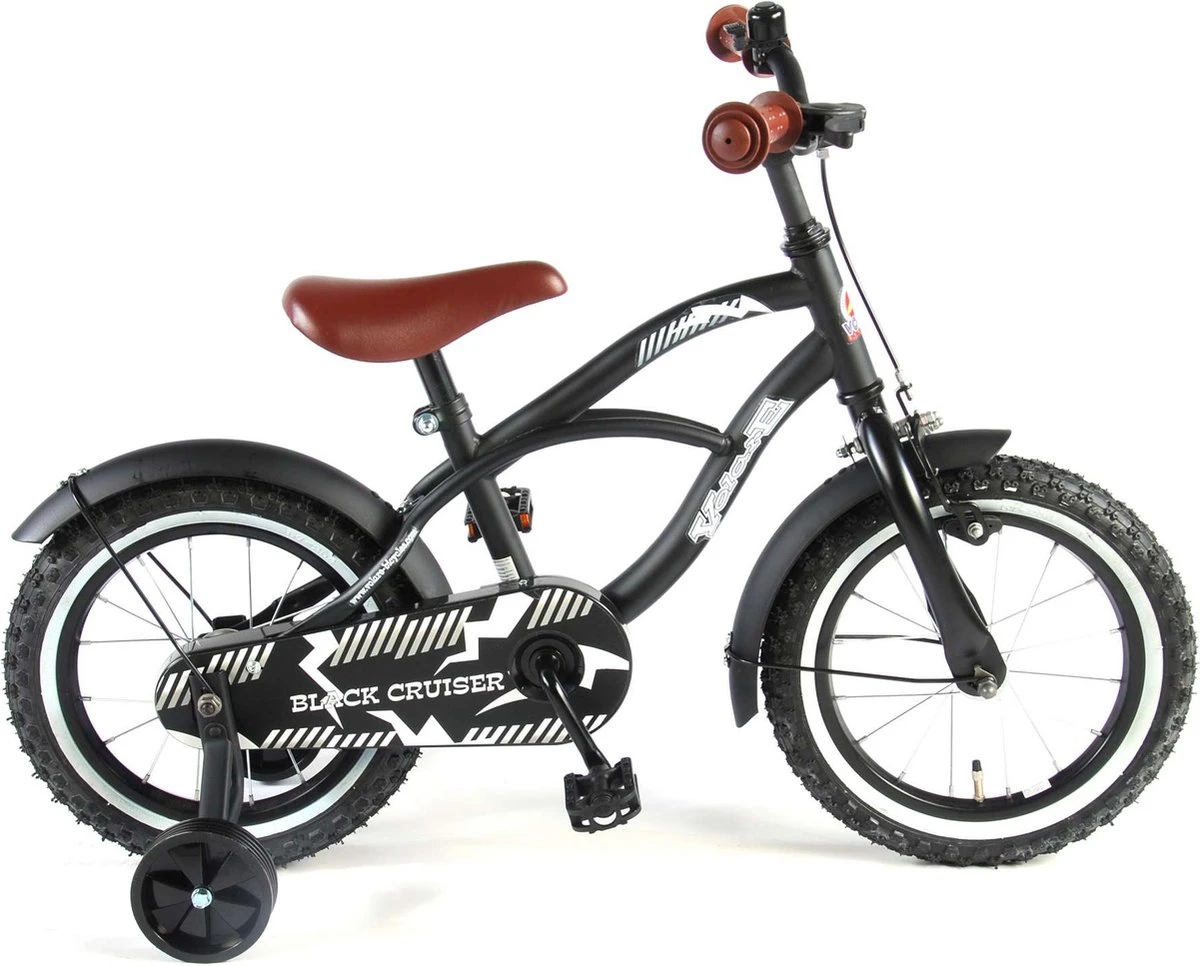 Volare Black Cruiser Kinderfiets - Jongens - 14 Inch - Zwart - 95% Afgemonteerd 1 Volare Black Cruiser Kinderfiets - Jongens - 14 Inch - Zwart - 95% Afgemonteerd