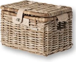 Basil Denton Fietsmand M - Voor - Rotan - Grijs - Medium -Fietsen Kortingswinkel 1200x967 2