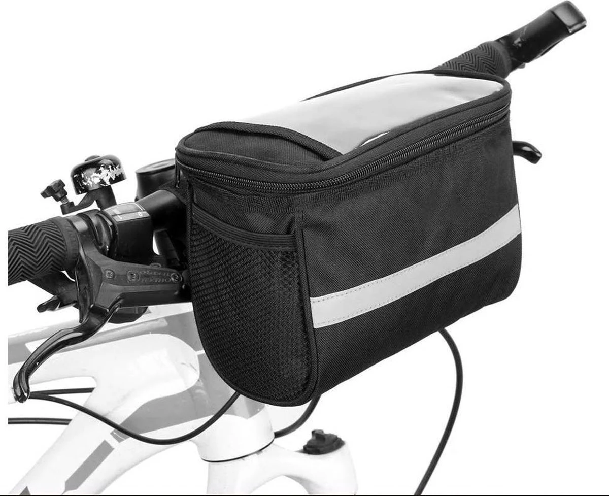 Fietstas Stuur Stuurtas Voor Fiets Met Smartphone- Of Kaarthouder - Zwart 5 Fietstas Stuur Stuurtas Voor Fiets Met Smartphone- Of Kaarthouder - Zwart - Afbeelding 5