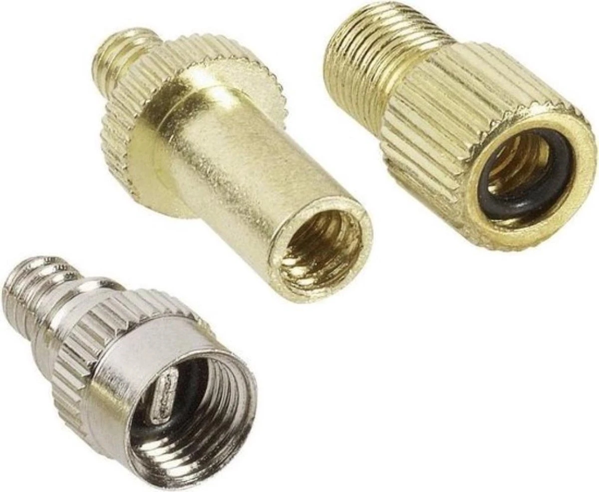 Jumalu Verloopnippel Voor Fietsventiel - 3-delig - Fietsventiel - Verloopnippel 1 Jumalu Verloopnippel Voor Fietsventiel - 3-delig - Fietsventiel - Verloopnippel