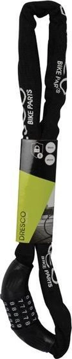 Dresco - Kettingcijferslot - 90cm - Rond 6mm - Zwart 4 Dresco - Kettingcijferslot - 90cm - Rond 6mm - Zwart - Afbeelding 4