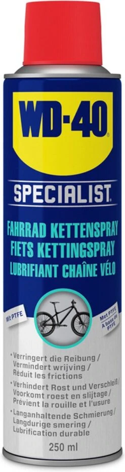 WD-40 Specialist® Fiets Kettingspray - 250ml - Smeerolie - Smeermiddel - Maximale Smering En Vermindert Slijtage -Fietsen Kortingswinkel 318x1200