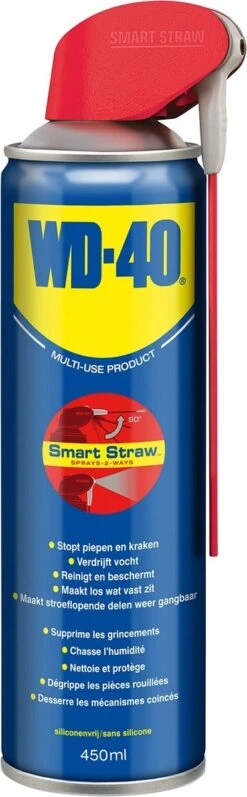 WD-40® Smart Straw® Multi-Use Product - 450ml - Multispray - Smeermiddel, Ontvetter En Anti-Corrosie -Fietsen Kortingswinkel 372x1200