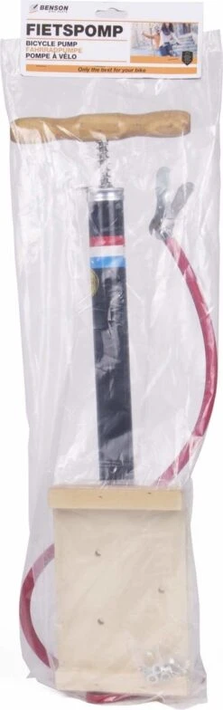 Benson Nederlandse Klassieke Fietspomp - Houten Voetplaat - Max Druk 3 Bar -Fietsen Kortingswinkel 378x1200 1