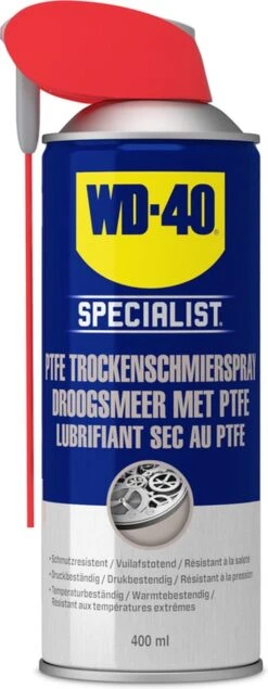 WD-40 Specialist® Droogsmeerspray Met PTFE - 400ml - Teflon Spray - Smeermiddel - Beschermt Effectief Tegen Dagelijkse Slijtage