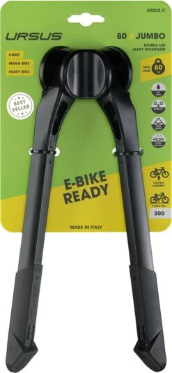 Middenstandaard Ursus Jumbo 2-poot 30cm - Zwart -Fietsen Kortingswinkel 553x1200