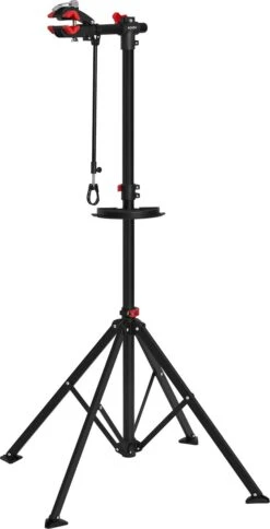 ACAZA Fiets Bevestigingsstandaard Met Snelsluiting, Gereedschapshouder En Stuurhouder, Lichte En Draagbare Reparatie Standaard Voor Fietsen, Zwart Statief 19 ACAZA Fiets Bevestigingsstandaard Met Snelsluiting, Gereedschapshouder En Stuurhouder, Lichte En Draagbare Reparatie Standaard Voor Fietsen, Zwart Statief -Fietsen Kortingswinkel 613x1200