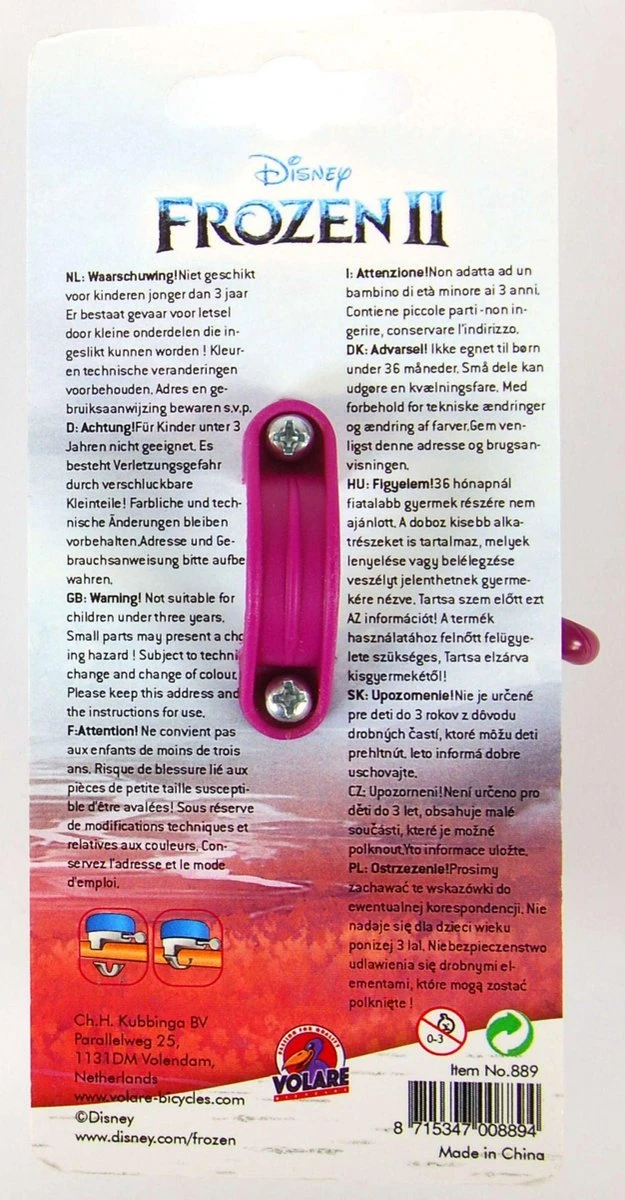 Disney Frozen 2 Fietsbel - Meisjes - Licht Blauw Paars 4 Disney Frozen 2 Fietsbel - Meisjes - Licht Blauw Paars - Afbeelding 4