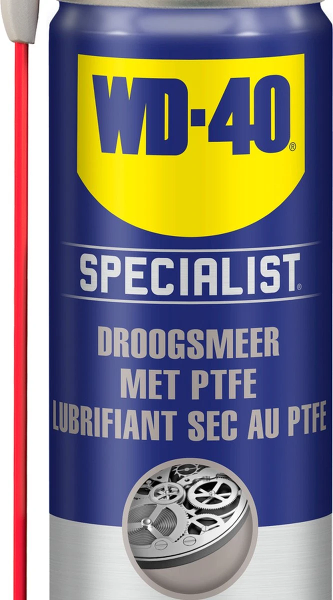 WD-40 Specialist® Droogsmeerspray Met PTFE - 250ml - Teflon Spray - Smeermiddel - Beschermt Effectief Tegen Dagelijkse Slijtage 2 WD-40 Specialist® Droogsmeerspray Met PTFE - 250ml - Teflon Spray - Smeermiddel - Beschermt Effectief Tegen Dagelijkse Slijtage - Afbeelding 2