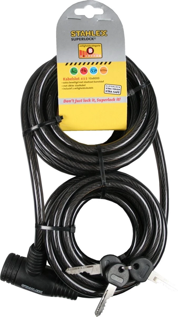 Stahlex Kabelslot - Staalkabel - Gekruld 8 Meter 5 Stahlex Kabelslot - Staalkabel - Gekruld 8 Meter - Afbeelding 5