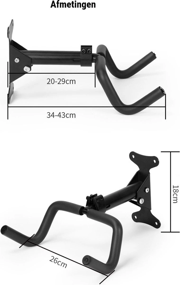 Professioneel Fiets Ophangsysteem - Verstelbaar - Muurbeugel Voor Fietsen - Fietshaak - Ophangbeugel - Fietsbeugel - Fiets Ophangrek 8 Professioneel Fiets Ophangsysteem - Verstelbaar - Muurbeugel Voor Fietsen - Fietshaak - Ophangbeugel - Fietsbeugel - Fiets Ophangrek - Afbeelding 8