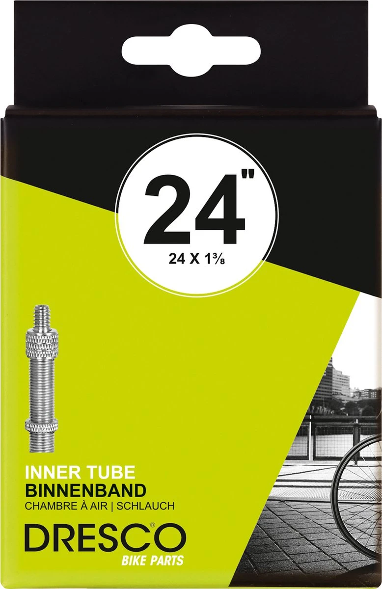 Dresco Binnenband 24 X 1 3/8 (37-540) Dunlop 45mm 1 Dresco Binnenband 24 X 1 3/8 (37-540) Dunlop 45mm