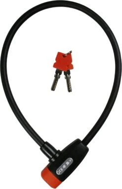 Xolid Kabelslot Met 2x Sleutel - [Kinderfiets] Compact (Kort) Fietsslot Uit Stevige Staalkabel - Gebruik Slot Met Fiets - Alternatief Voor Ketting Ringslot Cijferslot Vouwslot Beugelslot - Lengte 65CM Dikte 10MM - Zwart Oranje -Fietsen Kortingswinkel 779x1200 1