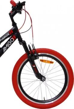 Amigo Fun Ride - Mountainbike 20 Inch - Voor Jongens En Meisjes - Met 7 Versnellingen - Zwart/Rood -Fietsen Kortingswinkel 815x1200