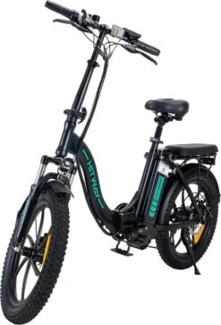 Hitway BK6 Elektrische Fiets | Opvouwbare E-bike | 20 Inch Fat Tire | 350W Motor | 10Ah | Zwart/Groen -Fietsen Kortingswinkel 817x1200 3
