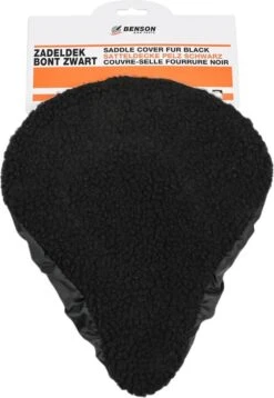 Benson Universele Fiets Zadeldek - Imitatie Schapenvacht - Bont - Zwart -Fietsen Kortingswinkel 828x1200 3