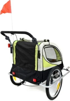 Fietkar - 2 Kinderen - Met Schokbreker - Lime -Fietsen Kortingswinkel 833x1200 4