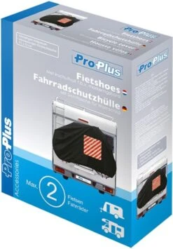ProPlus Fietsbeschermhoes Voor 2 Fietsen Met Zichttas Voor Waarschuwingsbord Voor Caravans En Campers -Fietsen Kortingswinkel 835x1200