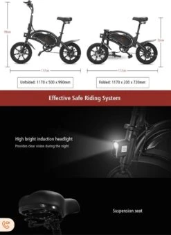 Matrix E Bike - Kugoo B2 Pro - Elektrische Opvouwbare Fiets/step 14 Inch 400W - Met Trappers - Snelheid Max. 45 Km/u -Fietsen Kortingswinkel 878x1200 3