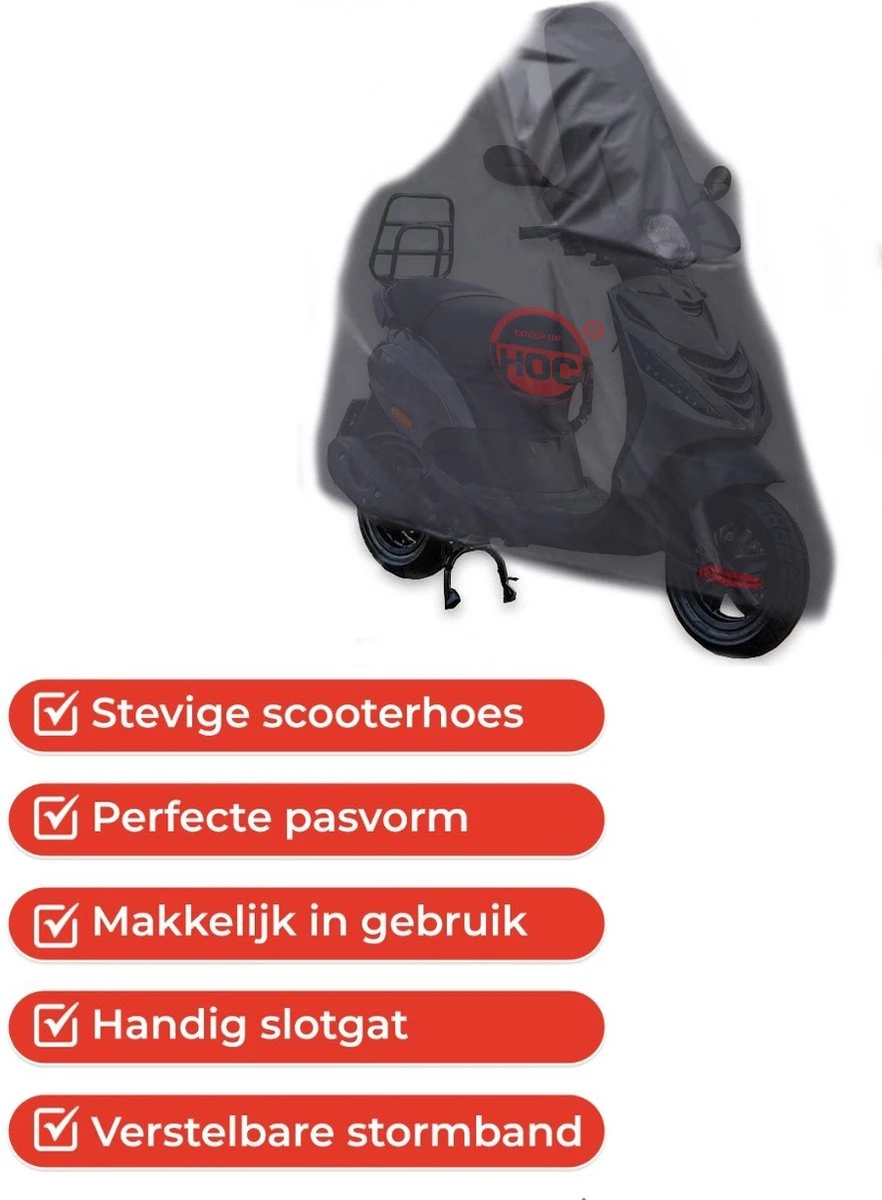 Piaggio Zip Met Scherm COVER UP HOC Scooterhoes Stofvrij / Ademend / Waterdicht Red Label 6 Piaggio Zip Met Scherm COVER UP HOC Scooterhoes Stofvrij / Ademend / Waterdicht Red Label - Afbeelding 6