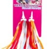 PexKids Fraaie Franje Stuurslingers - Streamers - Stuur Versiering 26 Cm Blauw/Oranje