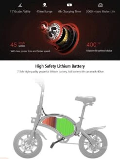 Matrix E Bike - Kugoo B2 Pro - Elektrische Opvouwbare Fiets/step 14 Inch 400W - Met Trappers - Snelheid Max. 45 Km/u -Fietsen Kortingswinkel 906x1200 1