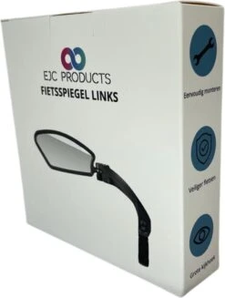 Fietsspiegel - Fietsspiegel Ebike - Links - Achteruitkijkspiegel - Fietsspiegel Op Stuur - Fiets Spiegel - Verstelbaar - Zwart - Stuurbevestiging - EJC Products -Fietsen Kortingswinkel 906x1200 3