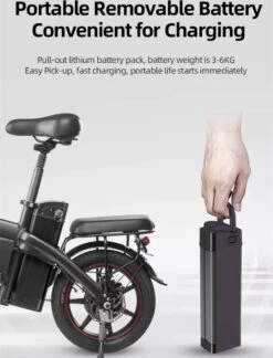 F-Wheel DYU A5 - Elektrische Vouwfiets - E Bike - 14 Inch - 7.5 Ah - 25km/u - Zwart -Fietsen Kortingswinkel 916x1200 2