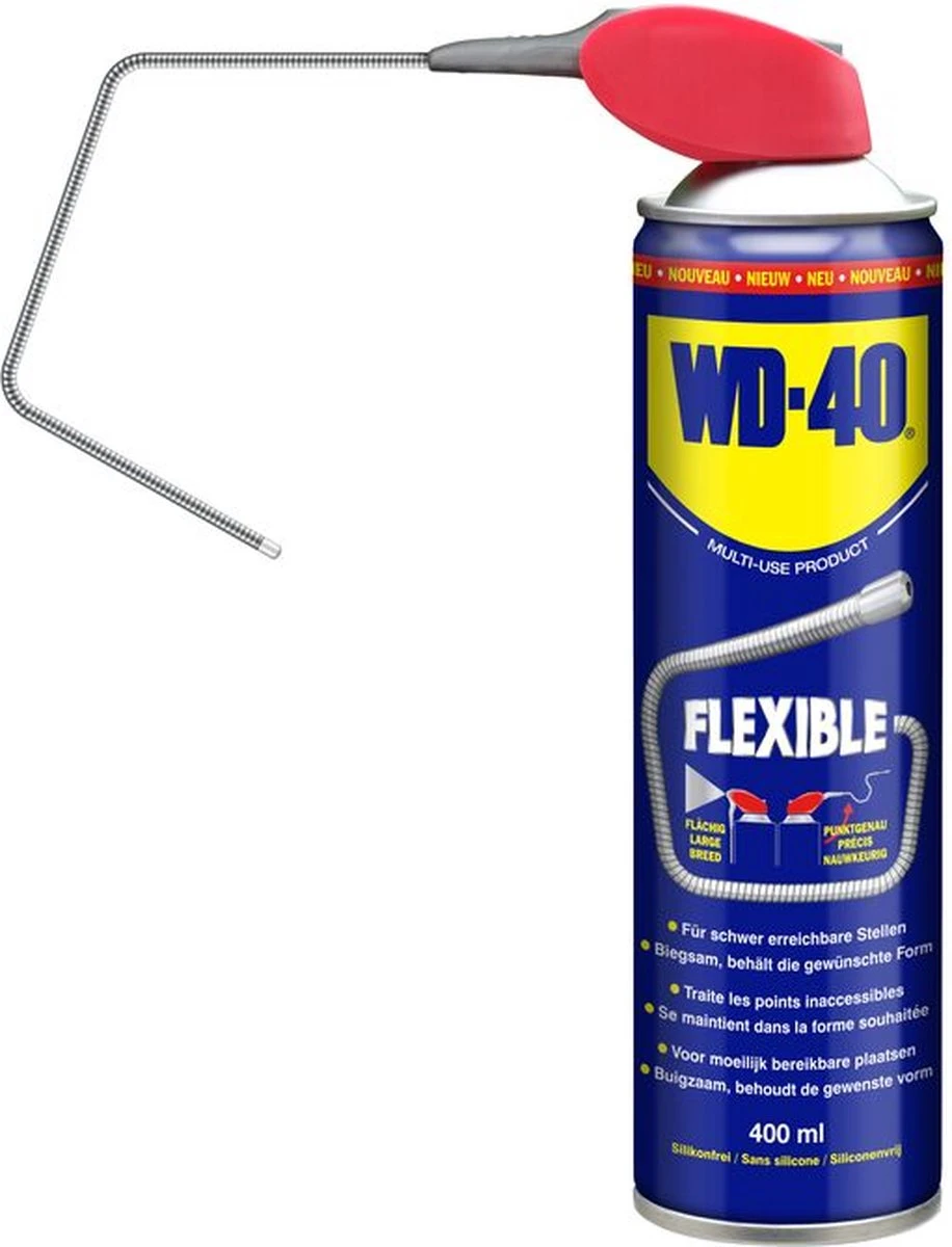 WD-40® Flexible® Multi-Use Product - 400ml - Multispray - Smeermiddel, Ontvetter En Anti-Corrosie 2 WD-40® Flexible® Multi-Use Product - 400ml - Multispray - Smeermiddel, Ontvetter En Anti-Corrosie - Afbeelding 2