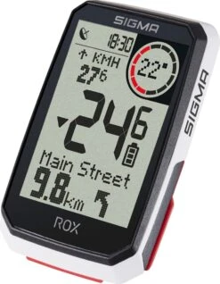 SIGMA SPORT GPS Fietscomputer Sigma ROX 4.0 GPS Met Standaard Stuurhouder - Wit -Fietsen Kortingswinkel 933x1200