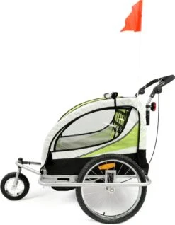 Fietkar - 2 Kinderen - Met Schokbreker - Lime -Fietsen Kortingswinkel 933x1200 3