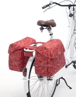 New Looxs Forest Joli Dubbele Fietstas - 37 Liter - Rood -Fietsen Kortingswinkel 937x1200