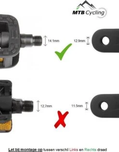 Fiets Pedalen - Anti Slip - Trappers Voor Fiets Met Reflector - 14.2mm Schroefdraad - 9/16 Inch -Zwart -Fietsen Kortingswinkel 946x1200 5