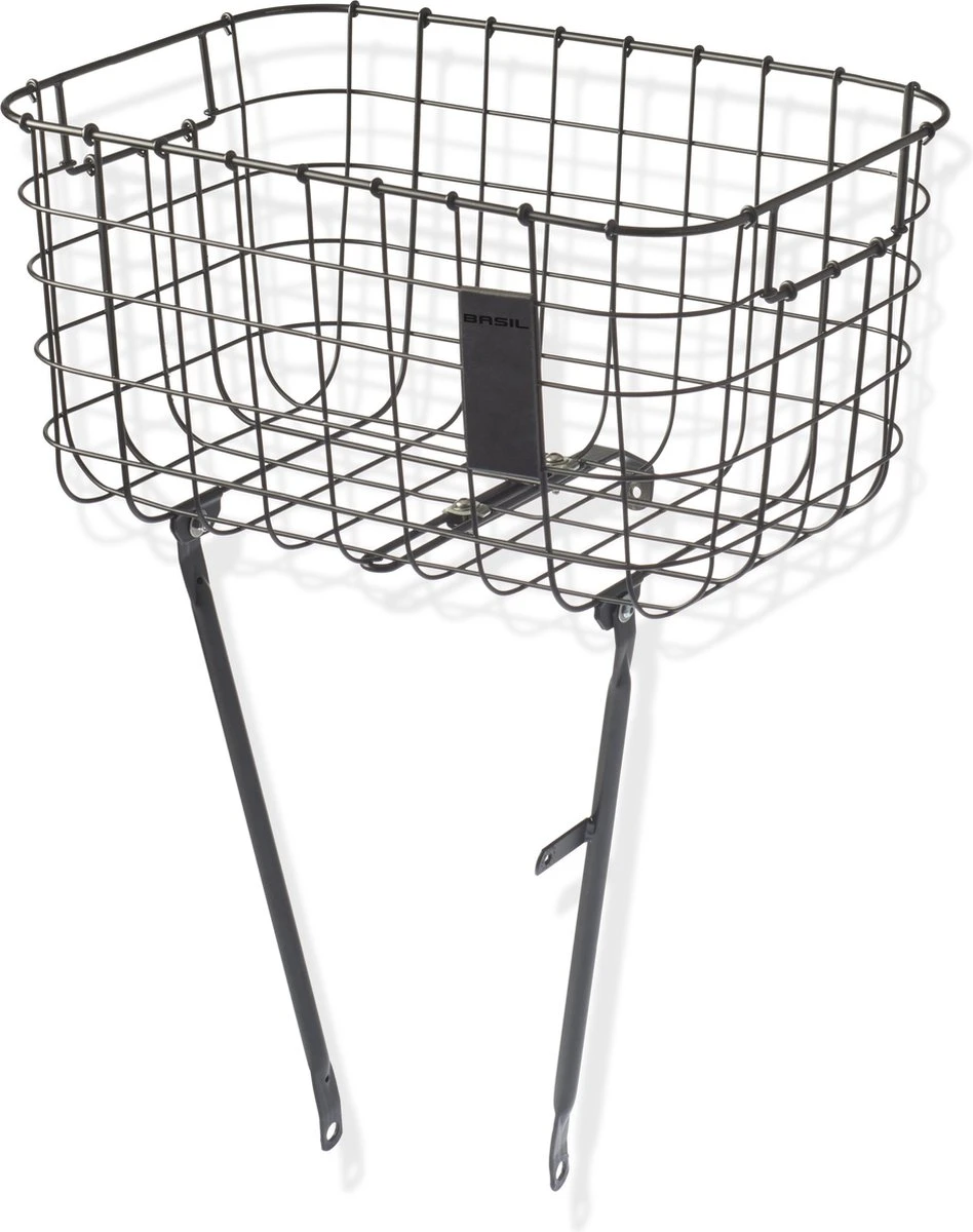 Basil Robin Fietsmand - Voor - Inclusief Bevestigingsmateriaal - Zwart 4 Basil Robin Fietsmand - Voor - Inclusief Bevestigingsmateriaal - Zwart - Afbeelding 4
