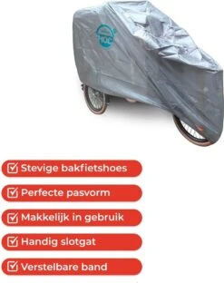 CUHOC Topkwaliteit Diamond Bakfietshoes Voor Grotere / Elektrische Bakfiets (met Huif) O.a. Bestemd Als: Babboe Hoes : Cruiser Hoes : Dolly Hoes : Vogue Hoes : Urban Arrow Family Hoes -Fietsen Kortingswinkel 950x1200 2