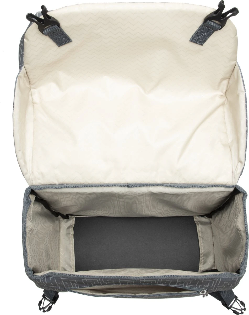 New Looxs Ivy Mondi Joy Dubbele Fietstas - 38 Liter - Grijs 4 New Looxs Ivy Mondi Joy Dubbele Fietstas - 38 Liter - Grijs - Afbeelding 4