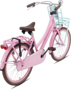 Valetta Cargo - Transportfiets - Meisjesfiets - 22 Inch - Mint Roze -Fietsen Kortingswinkel 959x1200