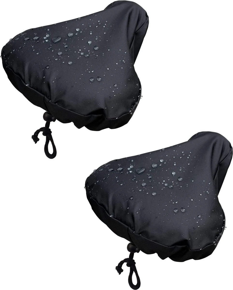 Zadelhoes - 2 Stuks - Zwart - Universeel - Bescherming Van Je Zadel Tegen Weer En Wind 1 Zadelhoes - 2 Stuks - Zwart - Universeel - Bescherming Van Je Zadel Tegen Weer En Wind