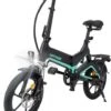 Merkloos Hitway 14F005 Elektrische Fiets E-bike | Opvouwbaar | 250W Motor | 7.5Ah | 16" | Zwart / Groen