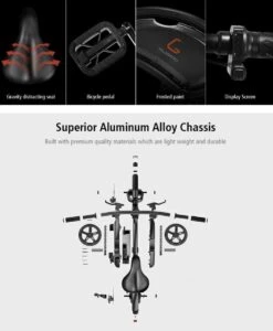 Matrix E Bike - Kugoo B2 Pro - Elektrische Opvouwbare Fiets/step 14 Inch 400W - Met Trappers - Snelheid Max. 45 Km/u -Fietsen Kortingswinkel 989x1200